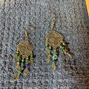 Dangly abstract boho earrings